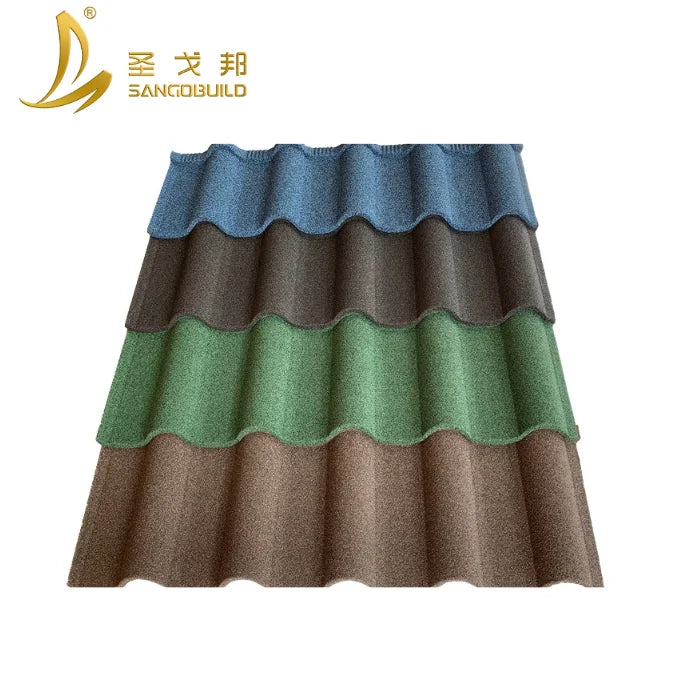 Easy Installation Sand Coated Roof Tile Thermal Insulation Stone Covered Aluminum Flexible Waterproof Material Heat Resistant