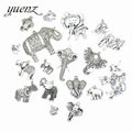 YuenZ Mixed 17 pcs/set Antique silver color Elephant Charms Zinc Alloy necklace earring bracelet jewelry DIY handmade U038