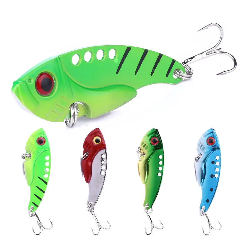 Wholesale VIB017 5.5cm 11g Artificial Hard Vibration Baits Metal Blade VIB Fishing Lures