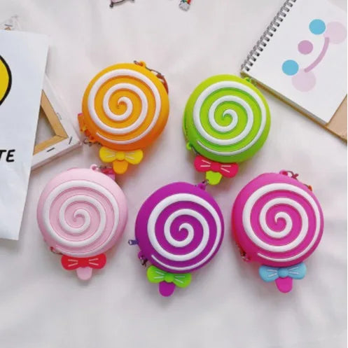 Cute Fashion Candy Contrast Color Kawaii Wallet Card Bag Wholesale Small Kids Hand Bags Children's Shoulder Bag