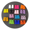 100pcs Candy Bear Simulation Cute Resin Gummy Bear Charms Earrings Keychain Necklace Cartoon Pendant Jewelry Decor Accessory
