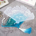DM492 Creative Transparent Water Wave Shape Fan Design Resin Moule DIY Epoxy Silicone Molds for Art Craft