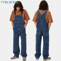 Customized Jumpsuit Suspenders Trousers Multi-pocket Overalls Cargo Pants Double Knee Bib Overall Denim Dungaree Men