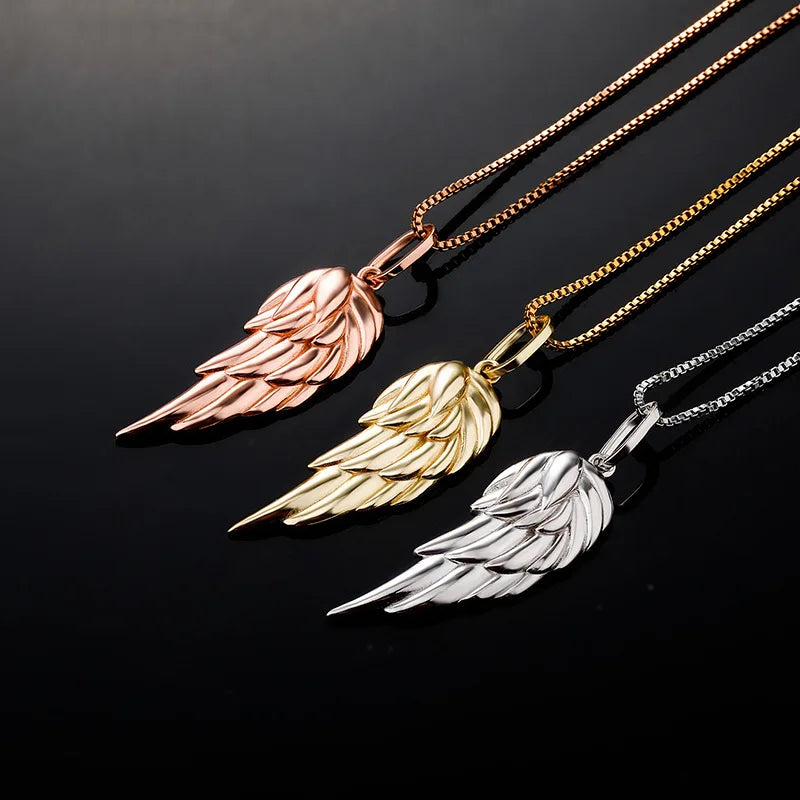 Hot Selling Personalized 925 Silver Feather Pendant Hip-hop Necklace Accessories for Men and Women Pendant Accessories