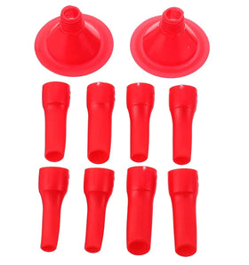 K-022 10pcs Caulk Nozzle Flat Mouth Bent Caulking Gun Tips Cone Trowel Nozzles Sealant Finishing Tool for Kitchen Bathroom