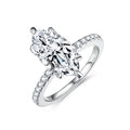 Factory Direct Commercial Marquise 2 Carats Moissanite Engagement 925 Silver Rings for Women