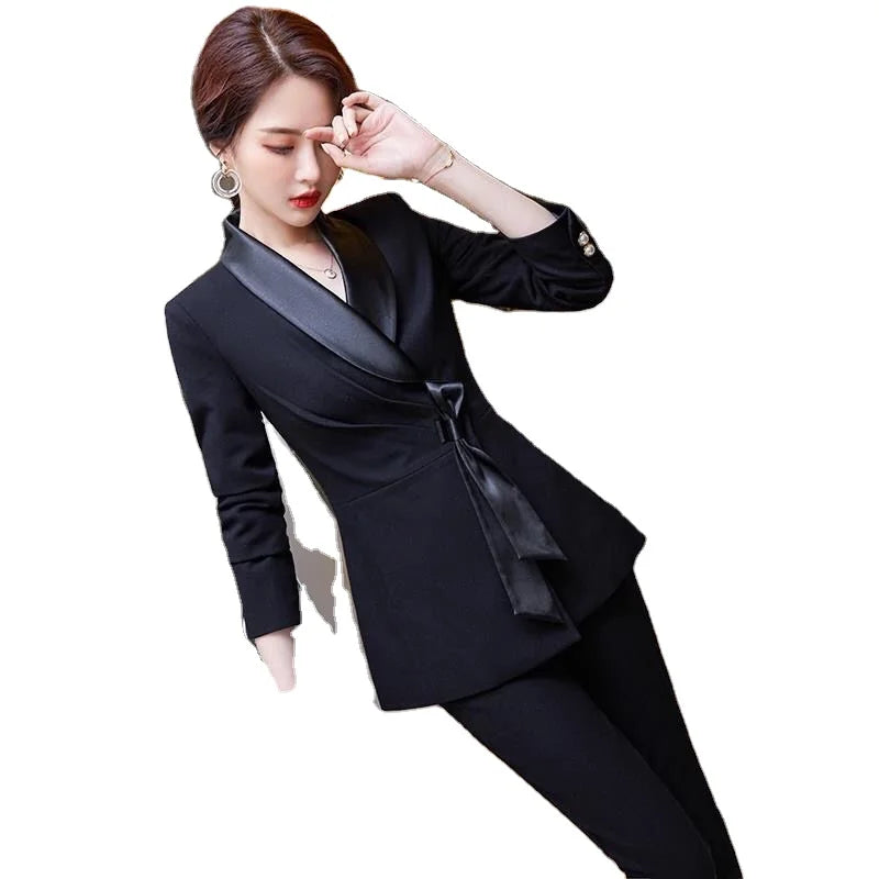 S-5XL  New Fashion Suits for Autumn and Winter Female Host's Formal and Professional Attire Work Clothes Suit
