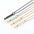 Anxiety Meditation Pendant Relieve Stress Adjustment Tools Stainless Steel Mindfulness Breathing Necklace for Party Gift Jewelry