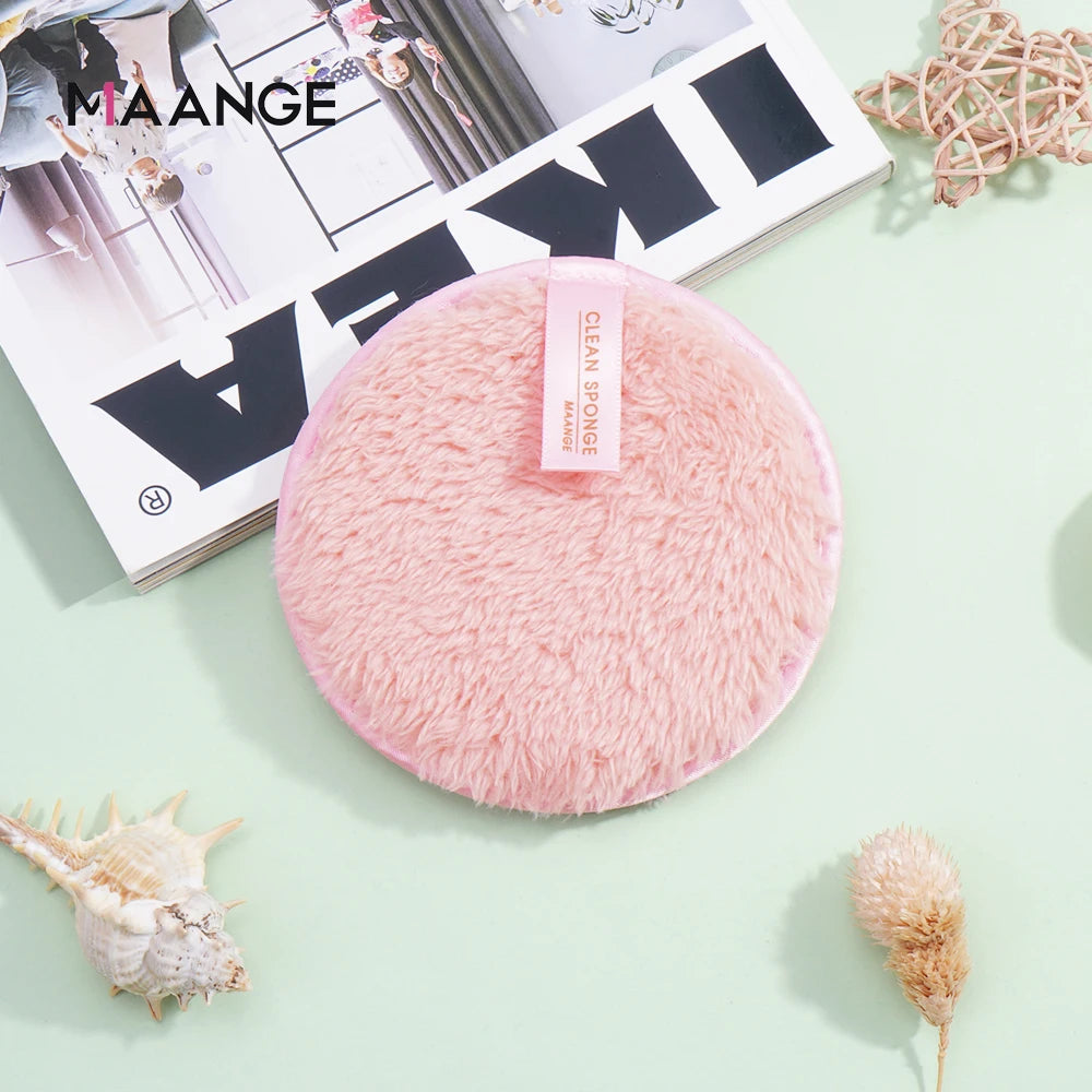 MAANGE Washable Makeup Remover Cloth Face Cleansing Microfiber Reusable Cosmetic Puff Makeup Remover Pad