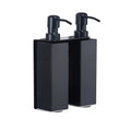 Wall Mounted Manual Black Double Soap Dispenser 304 Stainless Steel Hotel Use Shampoo Shower Gel Bottle Toilet Hand Sanitizer