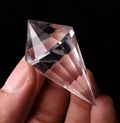 Natural Special Offer Crystal 12 Sided Natural Clear Vogel Style Quartz Crystal Cut Double Terminated Point Meditation Healing