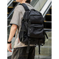 Japanese Style Custom Anti-Theft Waterproof Laptop Backpack for Men Geometric Zipper Cool Capacious School Bag OEM Fashionable