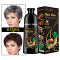Professional Salon Oem Brands Herbal 500ml Anti Grey Natural Dye White Hair Covering Fast Dark Brown Hair Color Shampoo