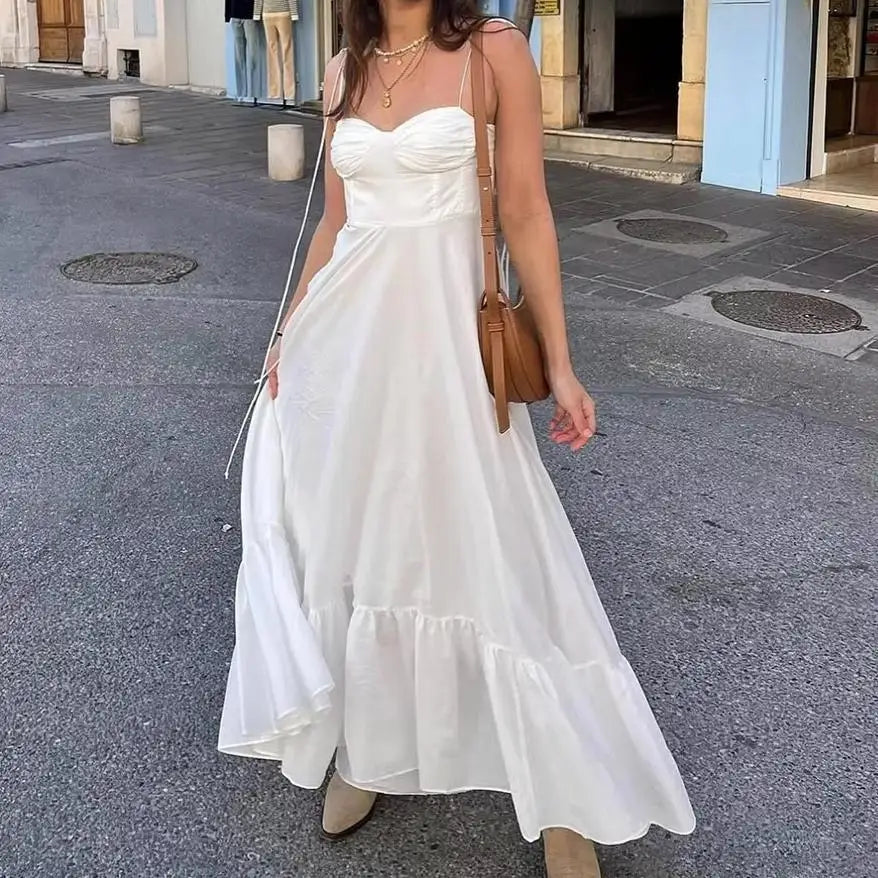 Top Fashion Summer Halter Slim Ladies Party Wear Clothing Midi Length Women Dresses