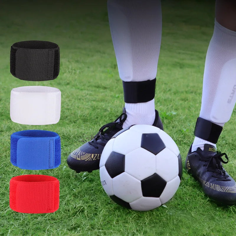 OEM Free Size Non-slip Black White Football Shin Guard Fixing Belt Stay Soccer Shinpad Fixed Band Strap Ankle Protector Bandage