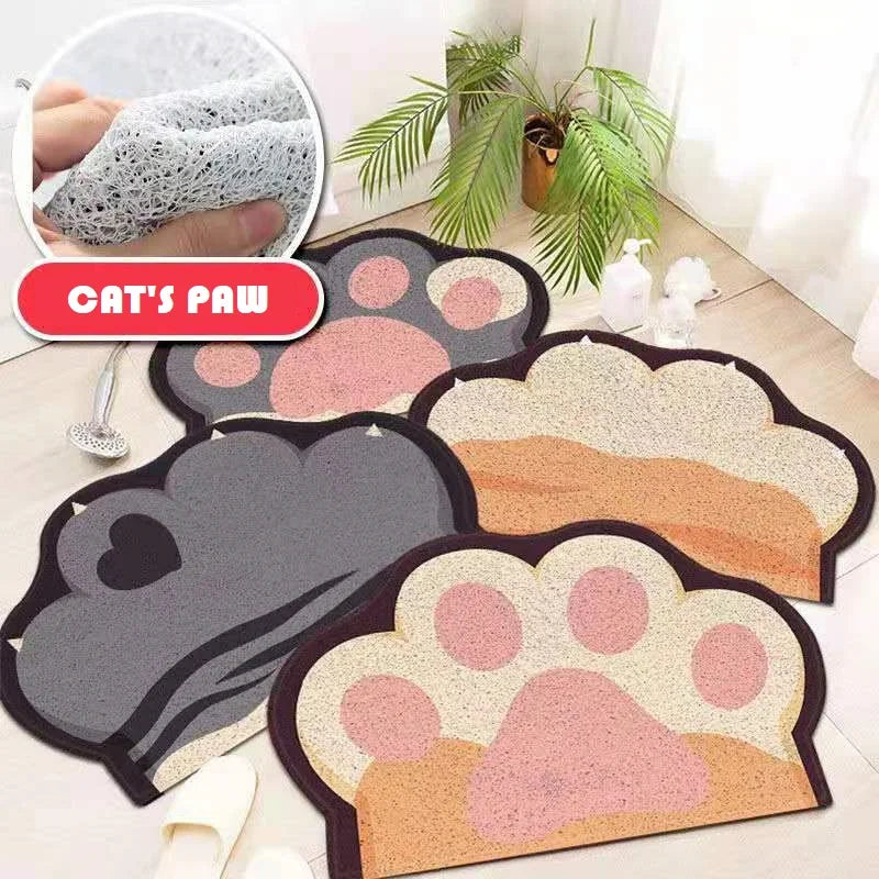 PVC Door Mat Coil Floor Mat Customized Anti-Slip Cute Cats Paw Damp-Proof Anti-Slip Carpet Office Home Restaurant Hotel Stairs