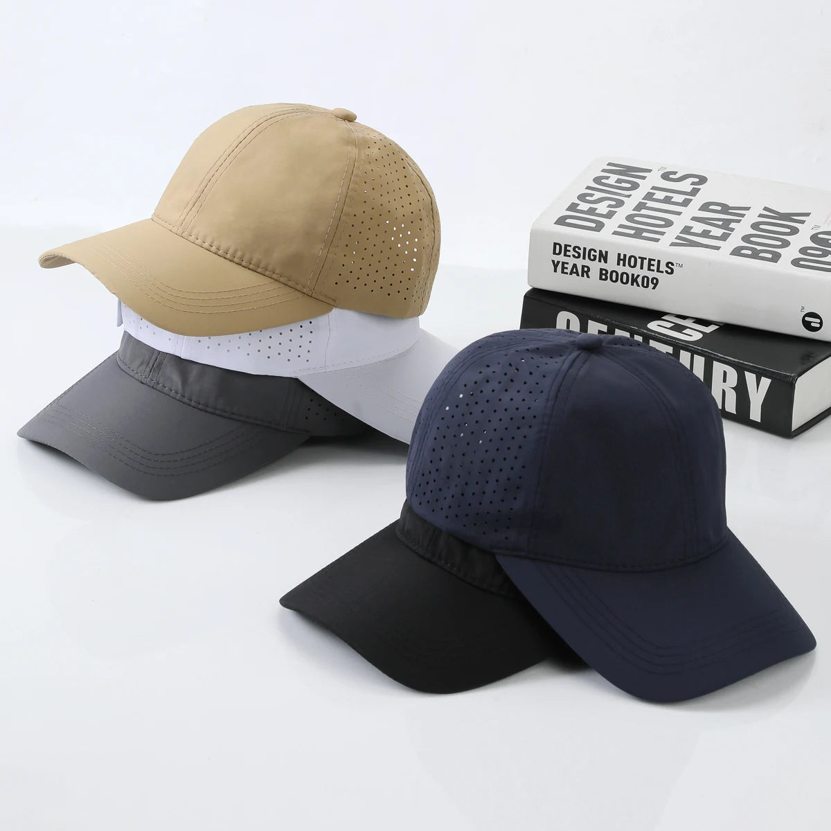 New Fashion Custom Embroidery Logo 6 Panel Waterproof Polyester Sport Golf Hat Mesh Breathable Baseball Cap