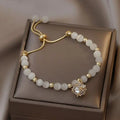 Luxury Bracelets Women Korean Adjustable Bracelet Opal Beaded Butterfly Elephant Deer Ball Charm Zircon Luxury Bracelets