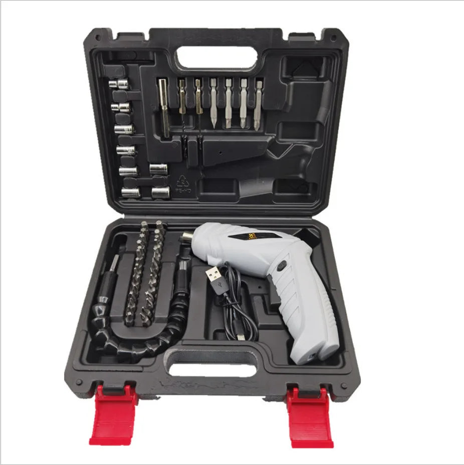 47-piece Electric Screwdriver Set Multifunctional Rechargeable Hand Drill