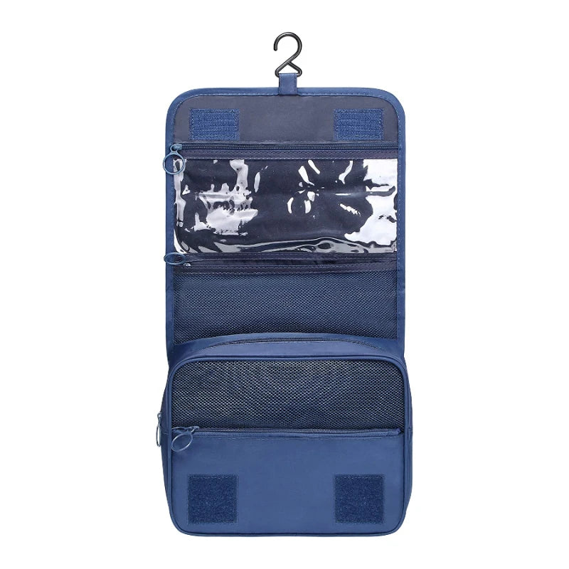 Travel Organizer Water-Resistant Makeup Cosmetic Bag with Hanging Hook Zipper Closure for Toiletry Bag for Accessories Shampoo