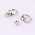 Nickle Color 7.5mm Brass Bag Screw Back Button Stud Leather Accessories Screw Stud Rivet with Welded O Ring