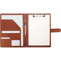 OEM A4 PU Leather Padfolio Business Company Folder Clipboard Custom Embossed logo Document File Folder Notebook Holder Portfolio