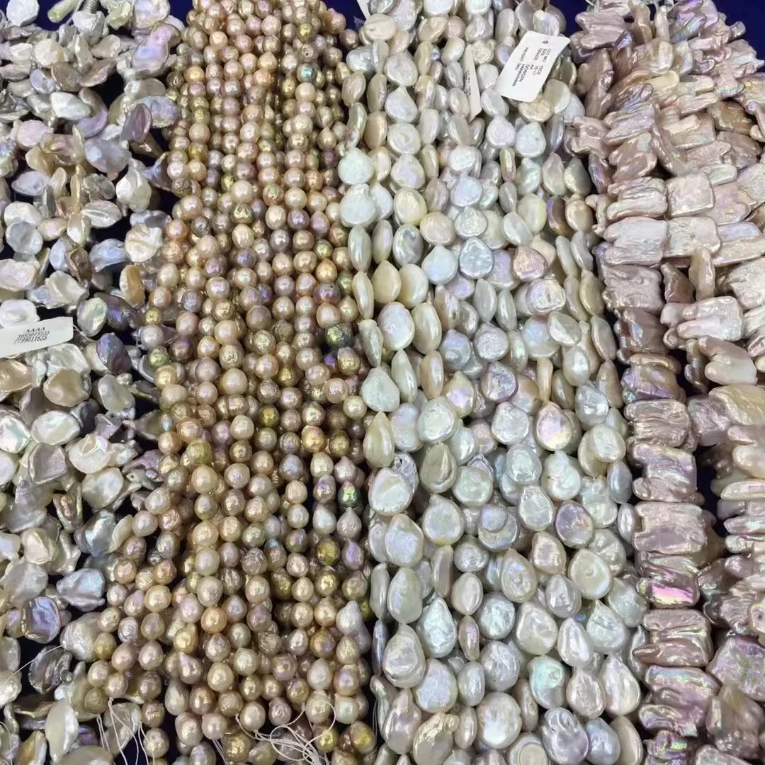 Baroque Pearl Different Irregular Shape Biwa Stick Rectangle Heart Shape Freshwater Pearl Loose Strand for Jewelry Making