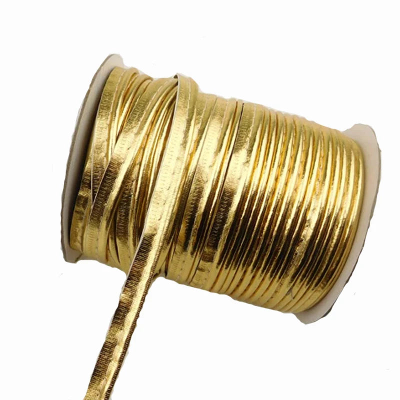 9mm Gold Piping Binding Cord for Upholstery Sofa Mattress Garments with Pillow Cushion Coated Finish for Bags