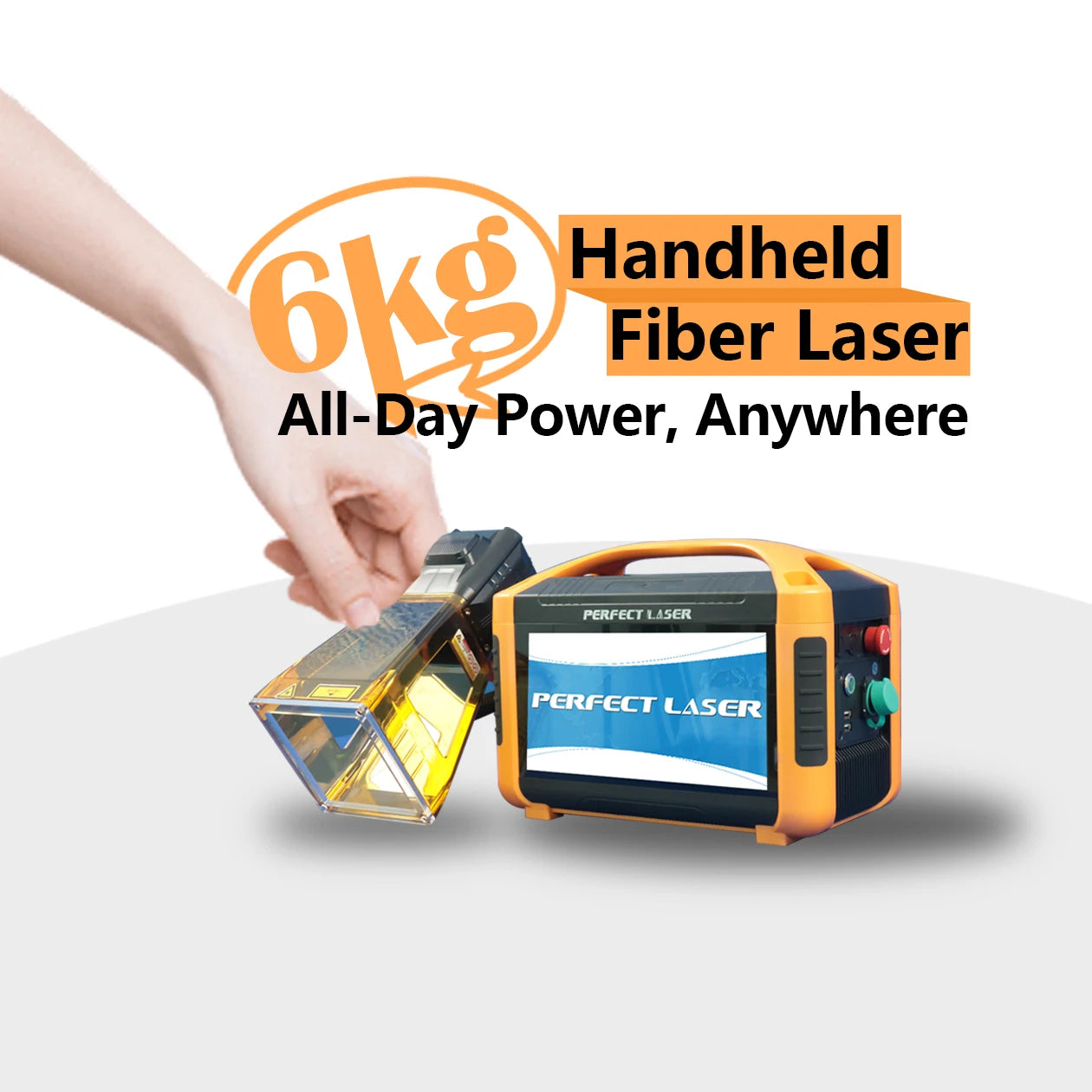 Perfect Laser-Portable Handheld Optical Fiber Laser Printing Marker Marking Machine for Glasses/Car Chassis/Steel Equipment