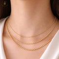 GP US 1.0mm 1.2mm 1.5mm 14K Gold Filled Beading Necklace Finished Choker Link Chain Women Fashion Beaded Permanent Jewelry