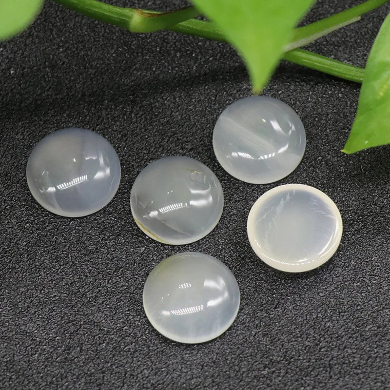 DIY Hight Quality 18mm Round Shape Grey Agate Loose Gemstone