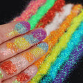 Bulk Fine Size White & Iridescent Hexagon Mermaid Glitter Powder Christmas Decorations Nail Art Crafts