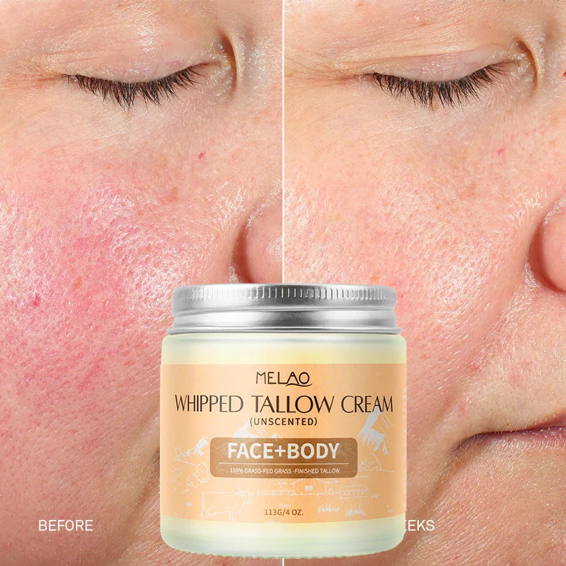 Private Label Tinted Zinc Tallow Skin Lotion Moisturizer Beef Tallow Whipped Whitening Face Creams