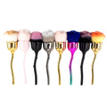 Dust Brush Pink Rose Brush Loose Powder Brush for Nail Cleaning