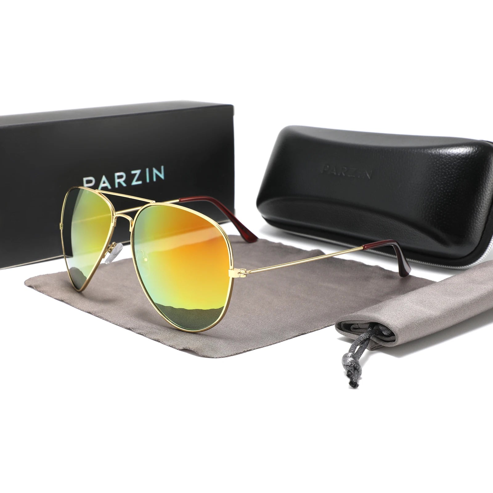 2024 New Luxury Brand Designer Sunglasses Custom Sunglasses Logo Men Shades Square Frame Metal Sunglasses