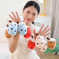 Custom 12cm Cute Pear Milk Tea Stuffed Plush Keychain Boba Keyring Pendant Comfortable Nylon Doll with PP Cotton Lining Mesh Bag