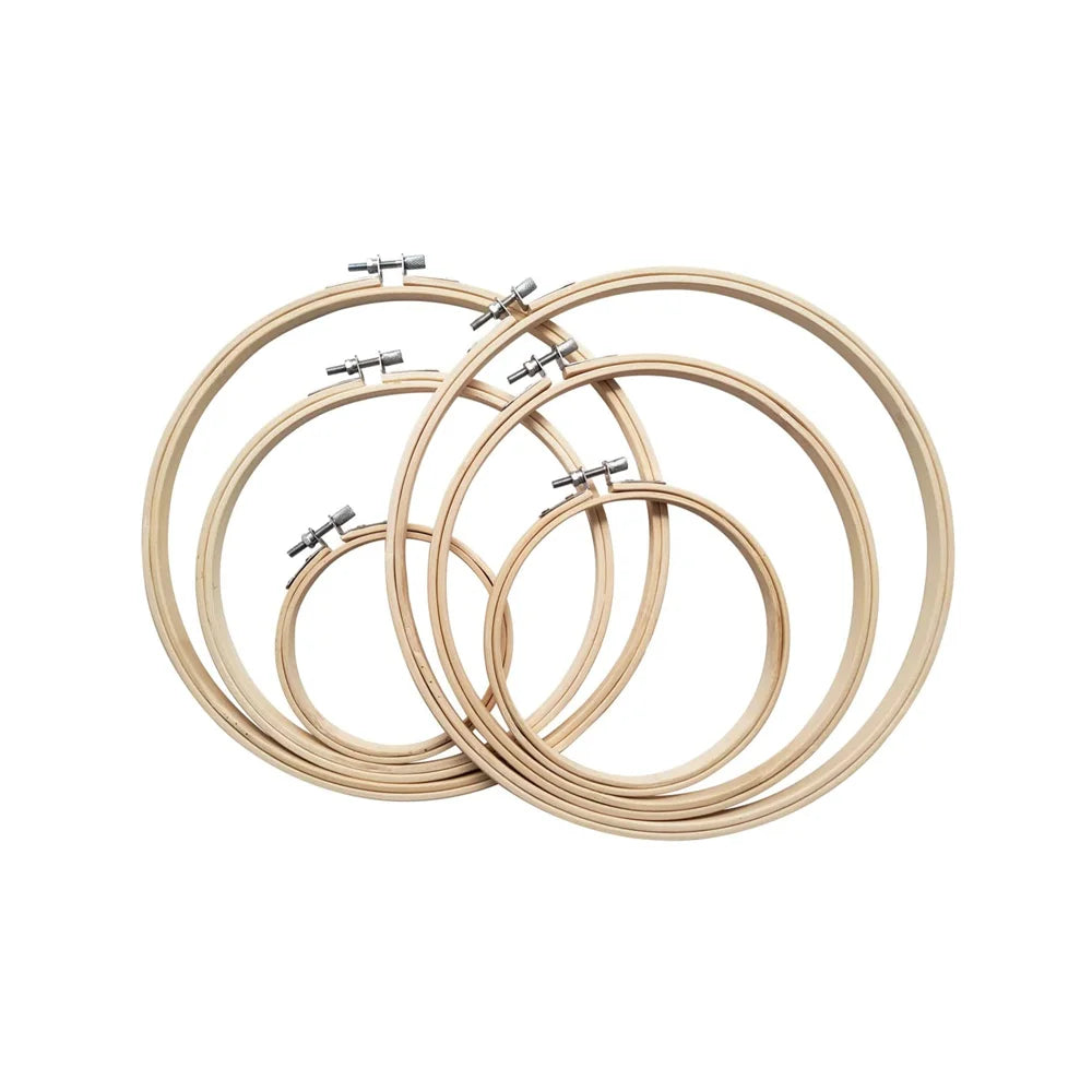 Embroidery Hoop Set Bamboo Circle Cross Stitch Hoop Ring for Cross Stitch Bamboo Embroidery Hoop
