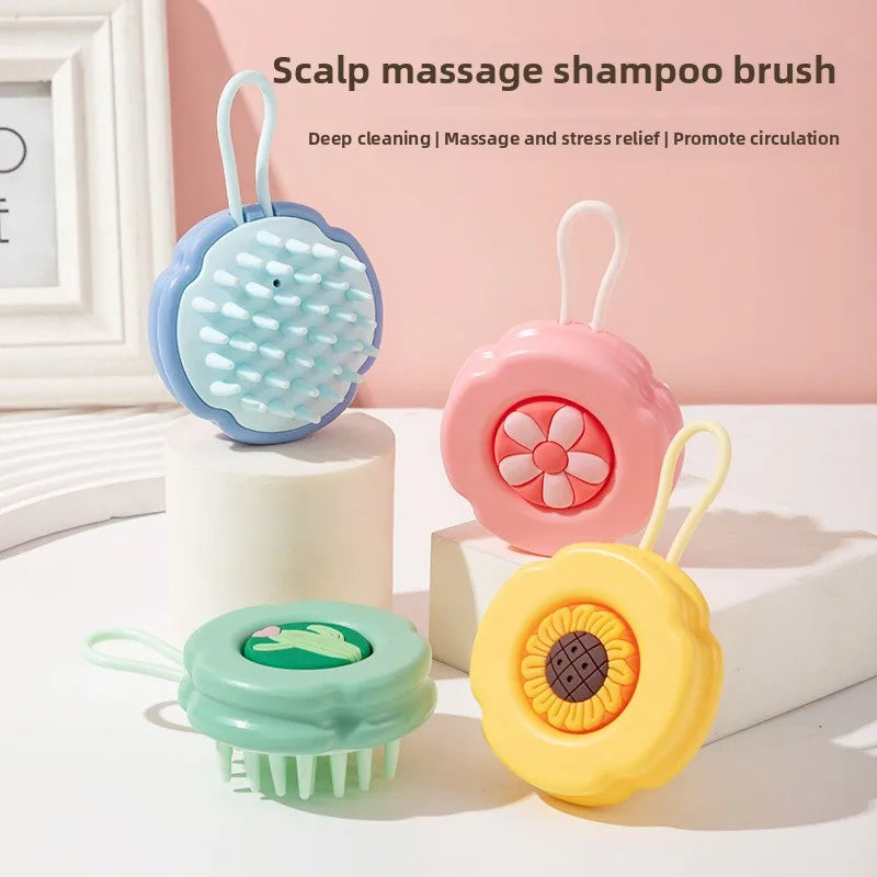 Magic Silicone Hair Washing Massager Brush for Men Women Children Compact Heat Resistant Scalp Comb ABS Handle Plastic Bristles