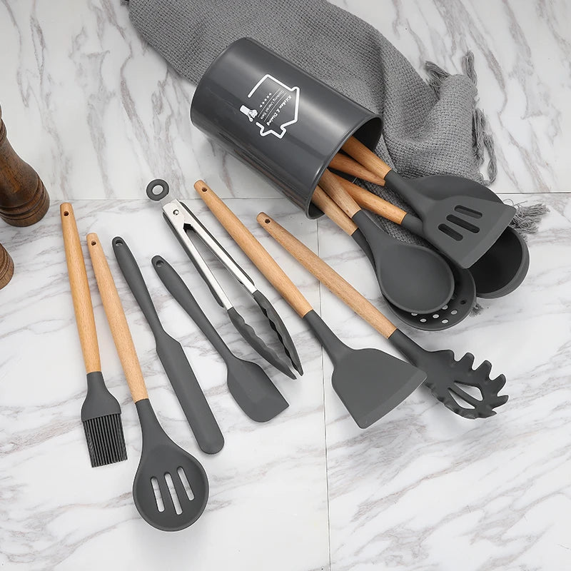 Top Seller Products Kitchen Accessories Cooking Tools Kitchen Gadgets Wooden Kitchen Utensil Set