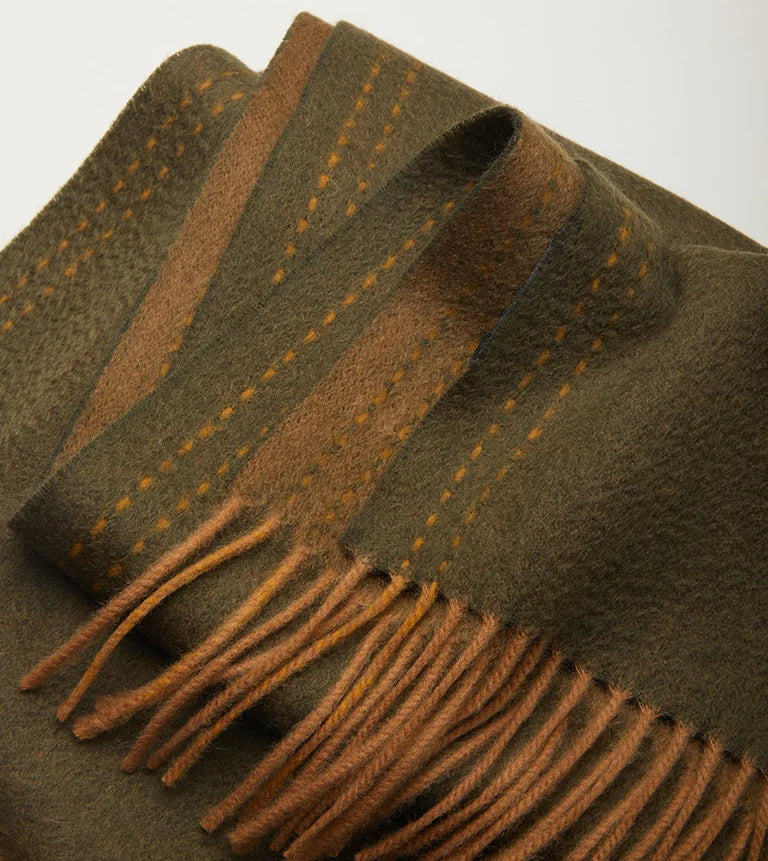 Hot Selling Tassel Double Side Stripe Tassel Pure 100% Cashmere Wool Stole for Women