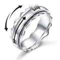 Personalized Stainless Steel Rotating Rings Newest Spinner Fidget Ring Jewelry Anti Anxiety Ring Women Men