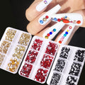 Factory Wholesale Non Hot Fix Glass Rhinestone Mix Size SS4-SS16 6 Blank Nail Rhinestones