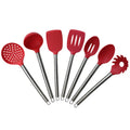 Colorful Non-stick Easy to Clean 7-Piece Mini Stainless Steel and Silicone Rubber Spatula Set