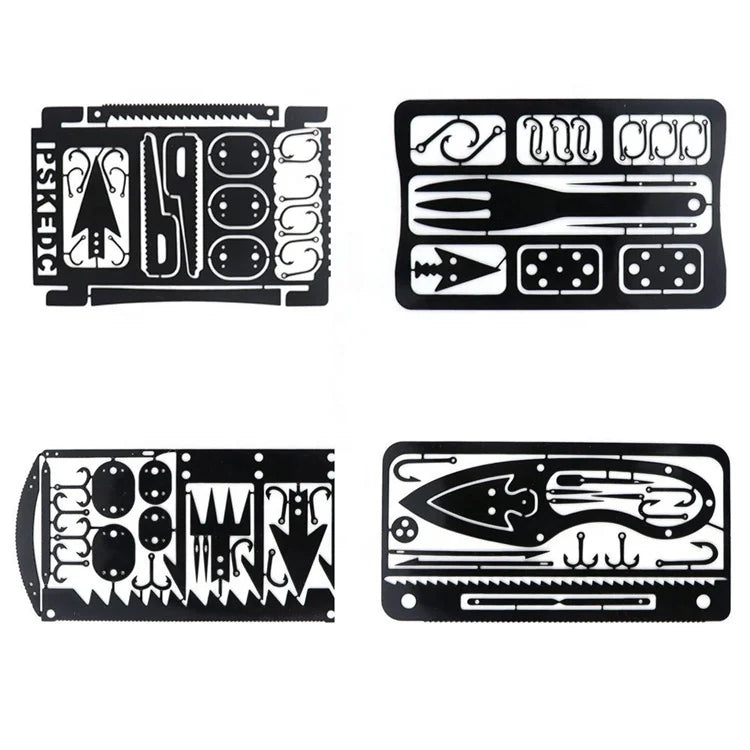 Hot Selling Fish Hunting Outdoor Card Tool Multi Usages EDC Men Camping Stainless Steel Fishing Tool Set