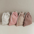 Custom Logo Canvas Double String Handbag Drawstring Shopping Bags Promotion Cotton Drawstring Shoe Bag