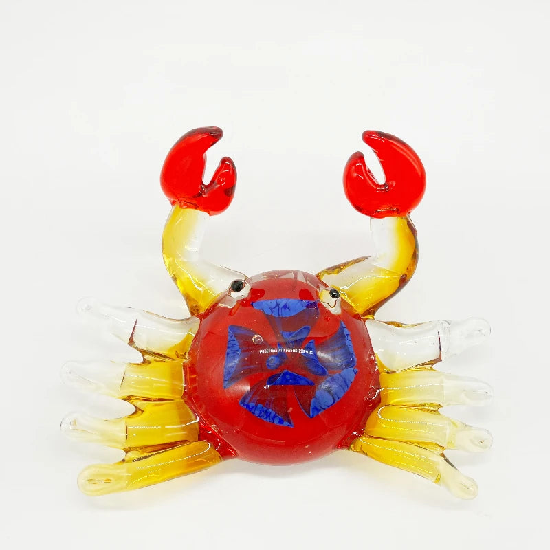 Cute Colorful Handmade Glass Blowing Animal Hermit Crab Dome Art Sculpture