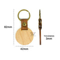 Free Shipping DIY Wood Items Natural Cherry Wood Keyring Blanks