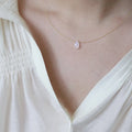 18K Gold Stainless Steel Necklace Tiny Moonstone Necklace Women Dainty Necklace Women