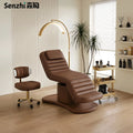Hot Selling Luxury 3 Motors Electric Facial Bed Eyelash Beauty Bed Leather Brown Massage Table & Bed Salon Furniture Lash Bed MegaBDM