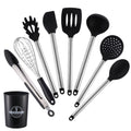 Manjia 100% Eco Friendly Stainless Steel Silicone Kitchen Cooking Utensils Set Tableware Cutlery Set